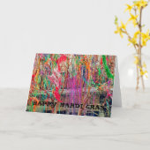 HAPPY MARDI GRAS KARTE (Gelbe Blume)