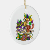 Happy Mardi Gras Keramik Ornament (Rechts)