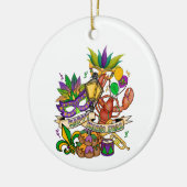 Happy Mardi Gras Keramik Ornament (Links)