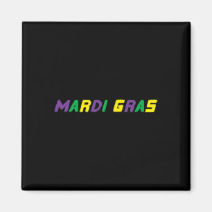 Happy Mardi Gras Louisiana New Orleans Club Magnet