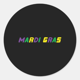 Happy Mardi Gras Louisiana New Orleans Club Runder Aufkleber