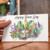 Happy Mardi Gras Maske Postkarte