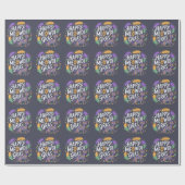 Happy Mardi gras Meowdi Geschenkpapier (Flach)