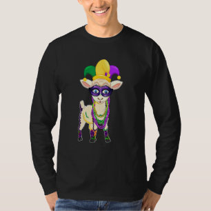Happy Mardi Gras Niedlich Sheep Wearing Beads Jest T-Shirt