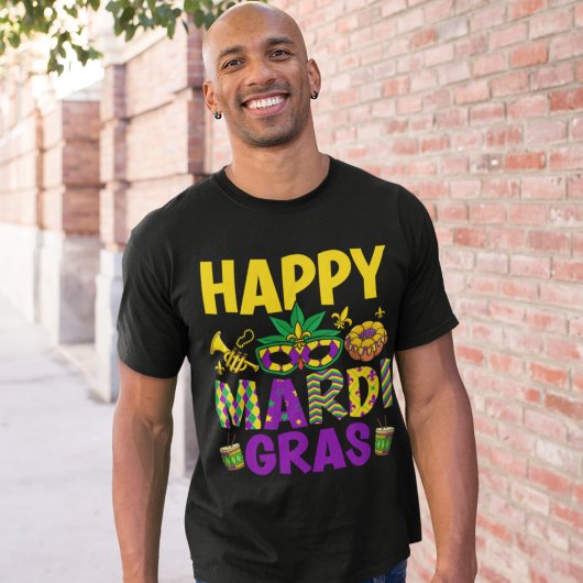 Happy Mardi Gras – Perfect for the Ultimate Carniv T-Shirt