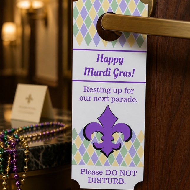Happy Mardi Gras | PERSONALISIERT Türanhänger (Von Creator hochgeladen)