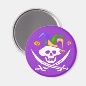 Happy Mardi Gras Pirate Magnet (Vorderseite/Rückseite)