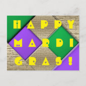 Happy Mardi Gras Postkarte (Vorderseite)