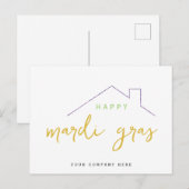 Happy Mardi Gras Realty House Postkarte (Vorne/Hinten)