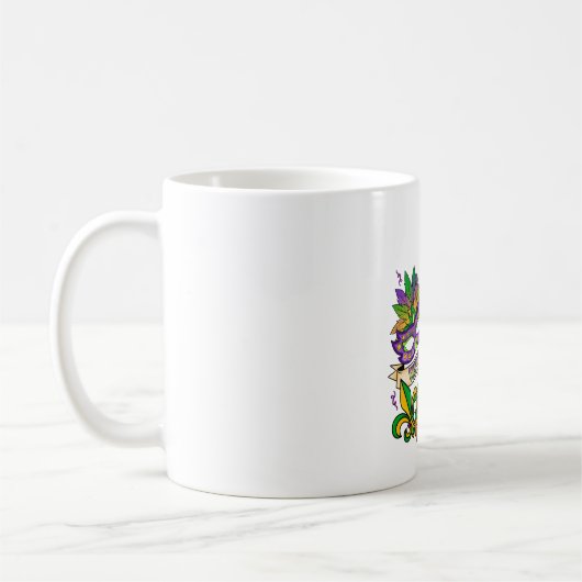 Happy Mardi Gras Tasse (Links)