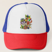 Happy Mardi Gras Trucker Hat Truckerkappe (Vorderseite)