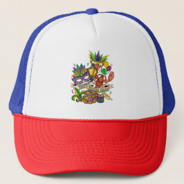 Happy Mardi Gras Trucker Hat Truckerkappe