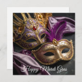 Happy Mardi Gras Venezianisch Mask Feiertagskarte (Vorne/Hinten)
