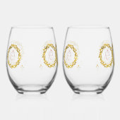 Happy Marriage ceremony Weinglas Ohne Stiel (Vorderseite)