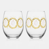 Happy Marriage ceremony Weinglas Ohne Stiel (Links)