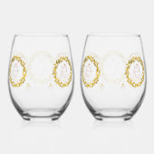 Happy Marriage ceremony Weinglas Ohne Stiel (Rechts)