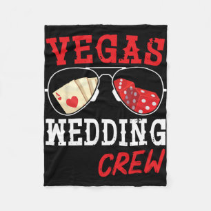 Happy Marry Bride Groom Ehemann und Ehefrau Vegas  Fleecedecke