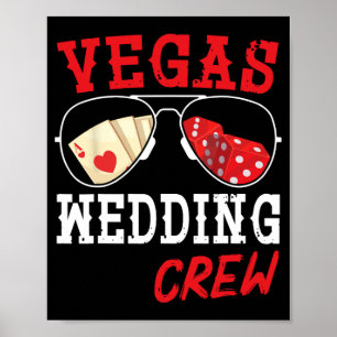 Happy Marry Bride Groom Ehemann und Ehefrau Vegas Poster