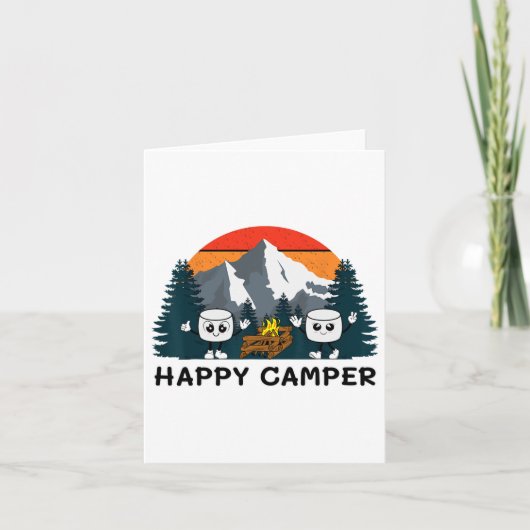 Happy Marshmallow Camper Ba Karte (Vorderseite)