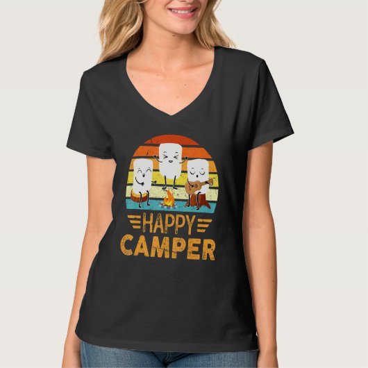 Happy Marshmallow Camper Niedlich für Kinder Männe T-Shirt (Vorderseite)
