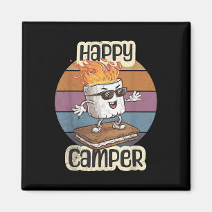 Happy Marshmallow Camper Niedlich Girls Kinder Cam Magnet