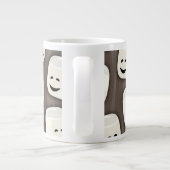 Happy Marshmallow Friends Pattern Jumbo-Tasse (Rückseite)