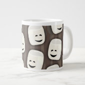 Happy Marshmallow Friends Pattern Jumbo-Tasse (Vorderseite Rechts)