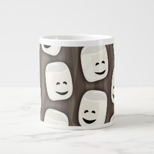 Happy Marshmallow Friends Pattern Jumbo-Tasse