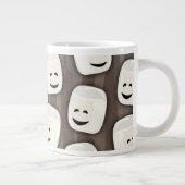 Happy Marshmallow Friends Pattern Jumbo-Tasse (Rechts)
