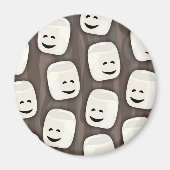 Happy Marshmallow Friends Pattern Magnet (Vorne)