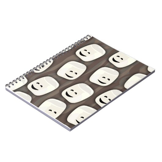 Happy Marshmallow Friends Pattern Notizblock (Linke Seite)