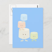 Happy marshmallows postkarte (Vorne/Hinten)