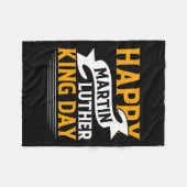 Happy Martin Luther King Day Sticker Fleecedecke (Vorderseite (Horizontal))