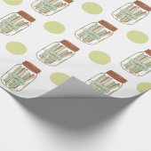 Happy Mason Glas und Strohpapier Geschenkpapier (Ecke)