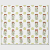 Happy Mason Glas und Strohpapier Geschenkpapier (Flach)
