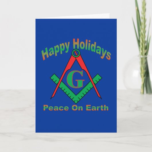 Happy Masonic Holidays Feiertagskarte (Vorderseite)