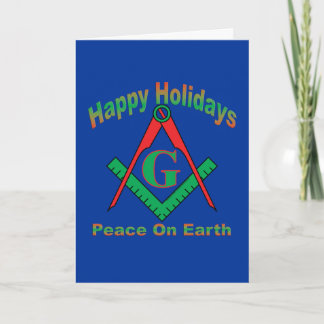 Happy Masonic Holidays Feiertagskarte