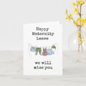 Happy Maternity Leave, Baby Boy Karte (Gelbe Blume)