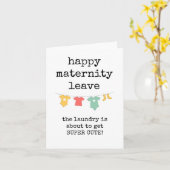 Happy Maternity Verlass Card, Niedlich Baby Wäsche Karte (Gelbe Blume)