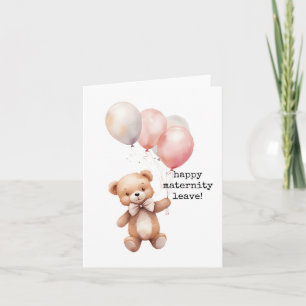 Happy Maternity Verlass Card, Niedlich Bär Karte