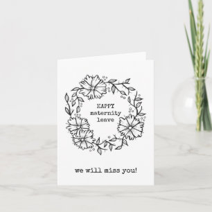 Happy Maternity Verlassen, wir werden Sie vermisse Karte