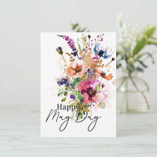 Happy May Day Brauch Karte (Stehend Vorderseite)