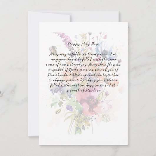 Happy May Day Brauch Karte (Rückseite)