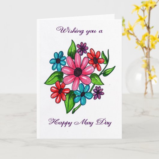 Happy May Day Karte (Gelbe Blume)