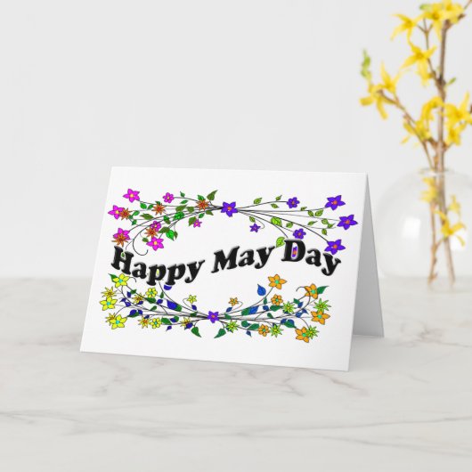 Happy May Day Karte (Gelbe Blume)