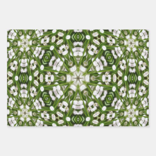 Happy May lily Muster Geschenkpapier Set (Vorderseite 3)