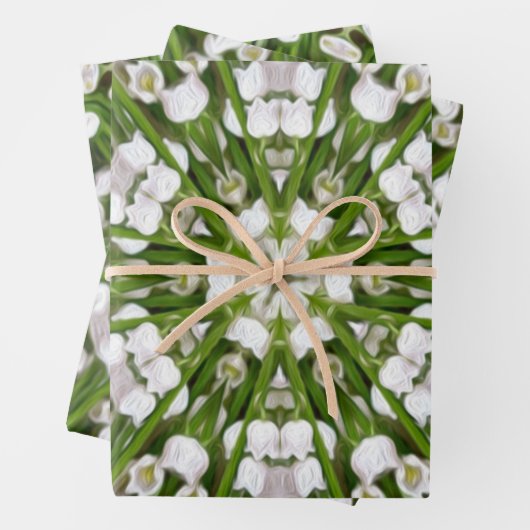 Happy May lily Muster Geschenkpapier Set (Beispiel)
