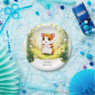 Happy Meadow Hamster Birthday Pappteller
