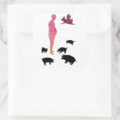 Happy Meal Vegeterian Stickers Animal Friendly (Tasche)