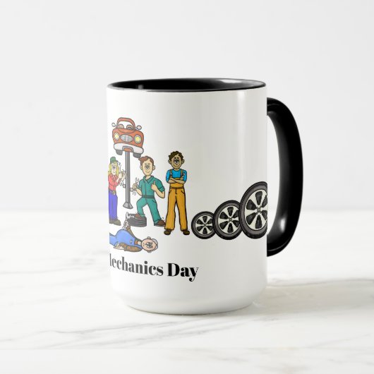 Happy Mechanics Day Tasse - Mechanik von Männern u (VorderseiteRechts)